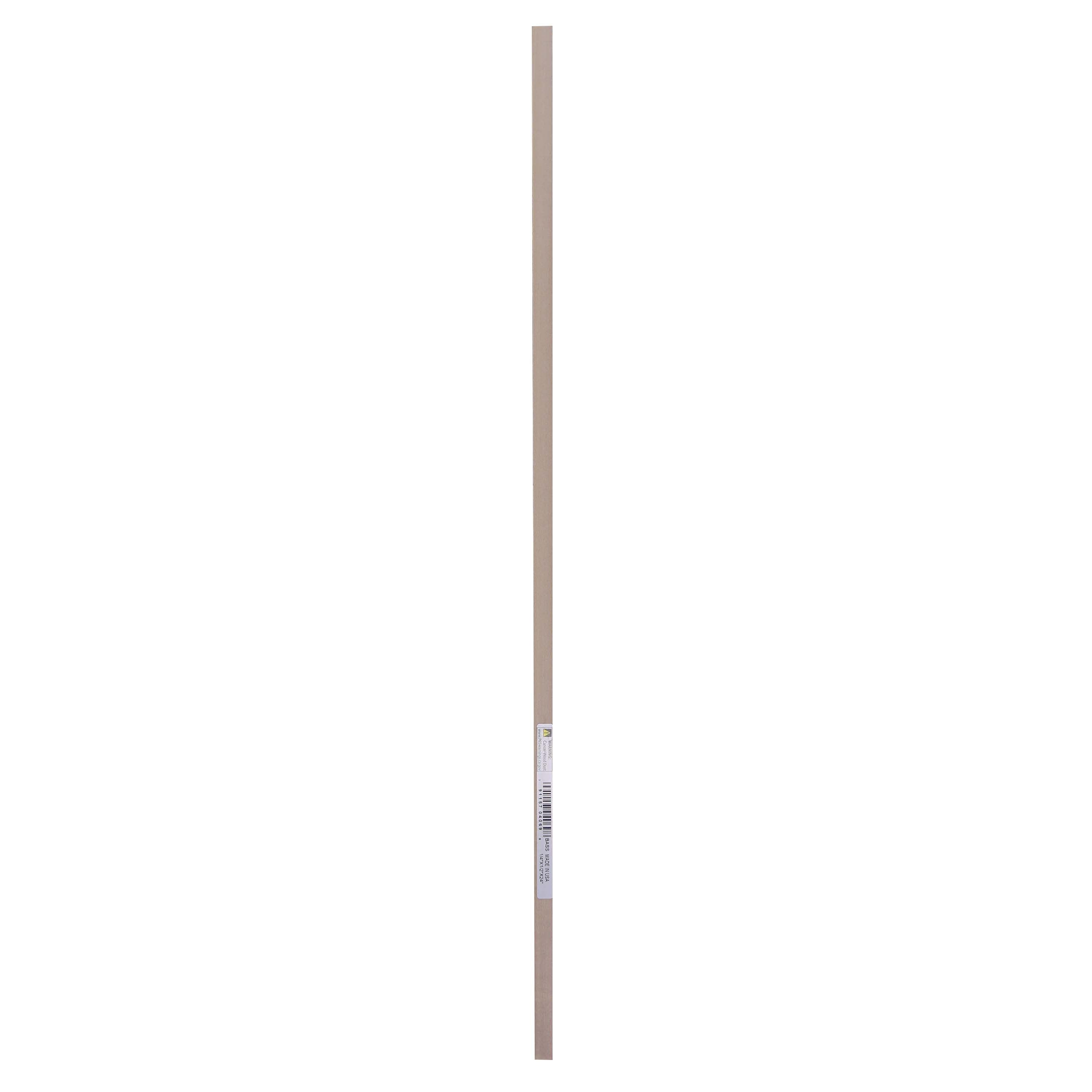 1/4" x 1/2" x 24" Basswood Strips (6)