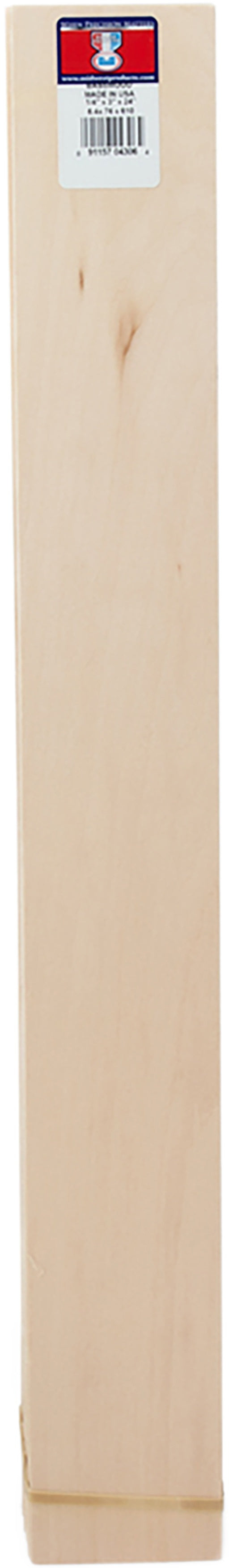 1/4" x 3" x 24" Basswood Sheets (5)