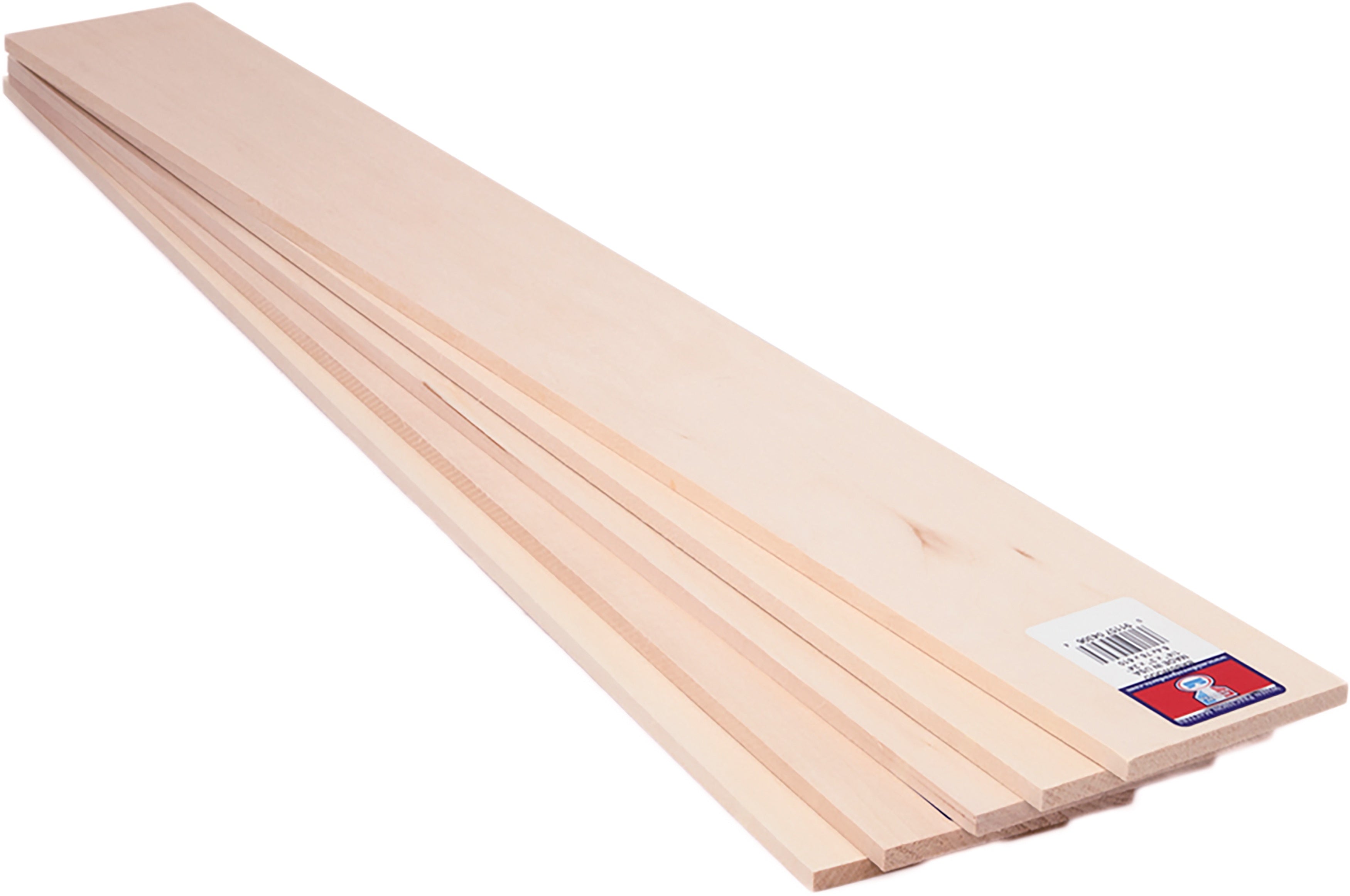 1/4" x 3" x 24" Basswood Sheets (5)