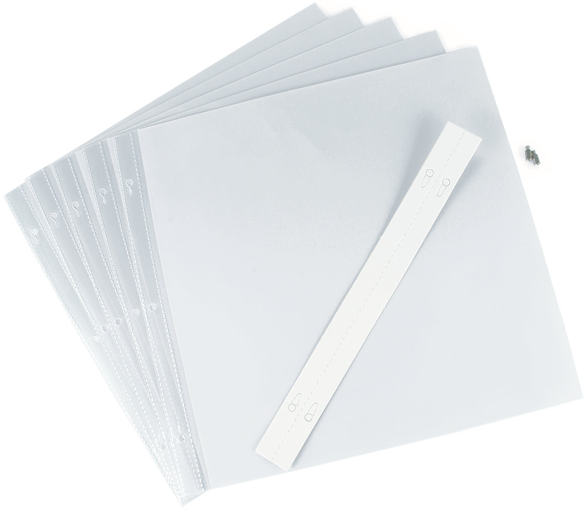 Pioneer Universal Top-Loading Page Protectors 5/Pkg 12"X12" (W/White Inserts)