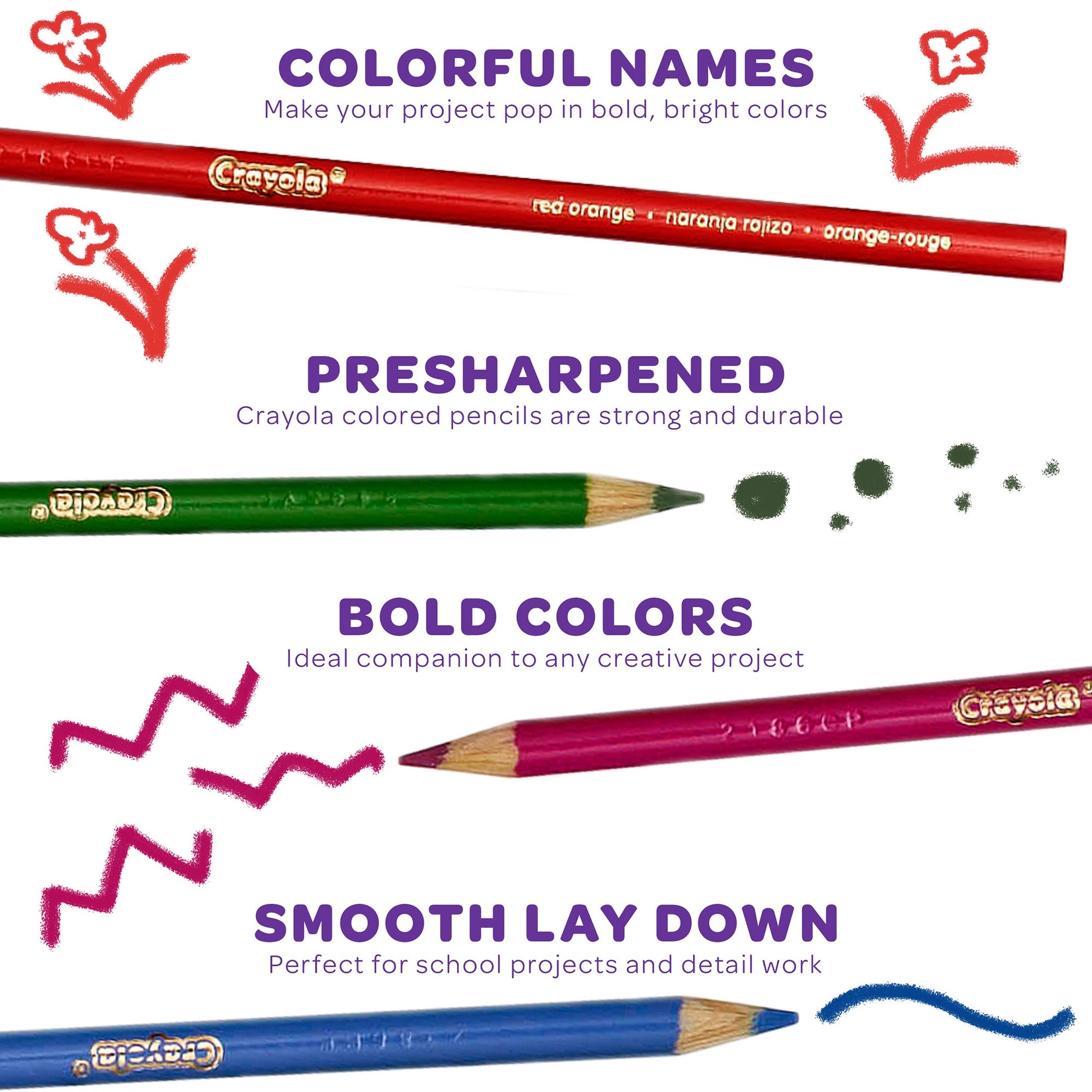 Crayola Colored Pencils 24/Pkg Long