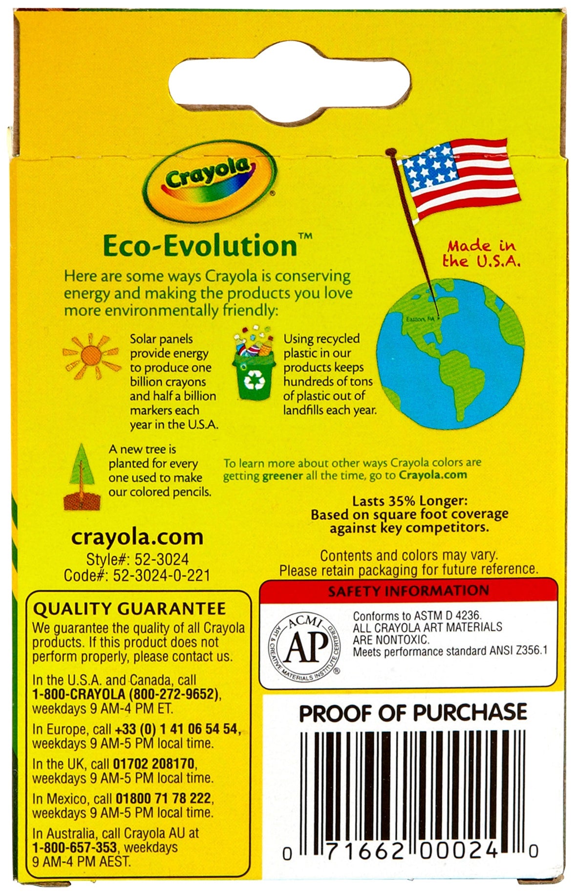Crayola Crayons-24 colors/box
