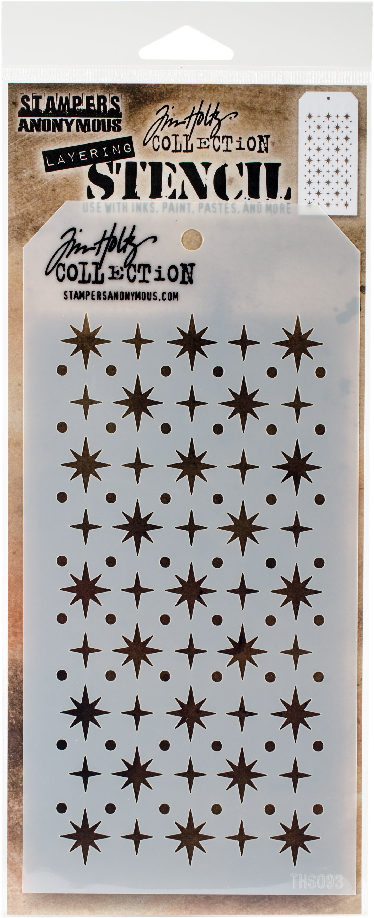 Tim Holtz Layered Stencil 4.125"X8.5" Starry