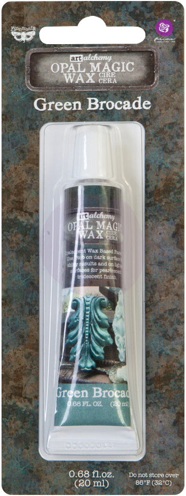 Finnabair Art Alchemy Opal Magic Wax .68 Fluid Ounce Green Brocade