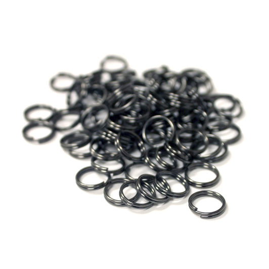 Bottle Cap Inc Vintage Split Rings 8mm 100/Pkg Black