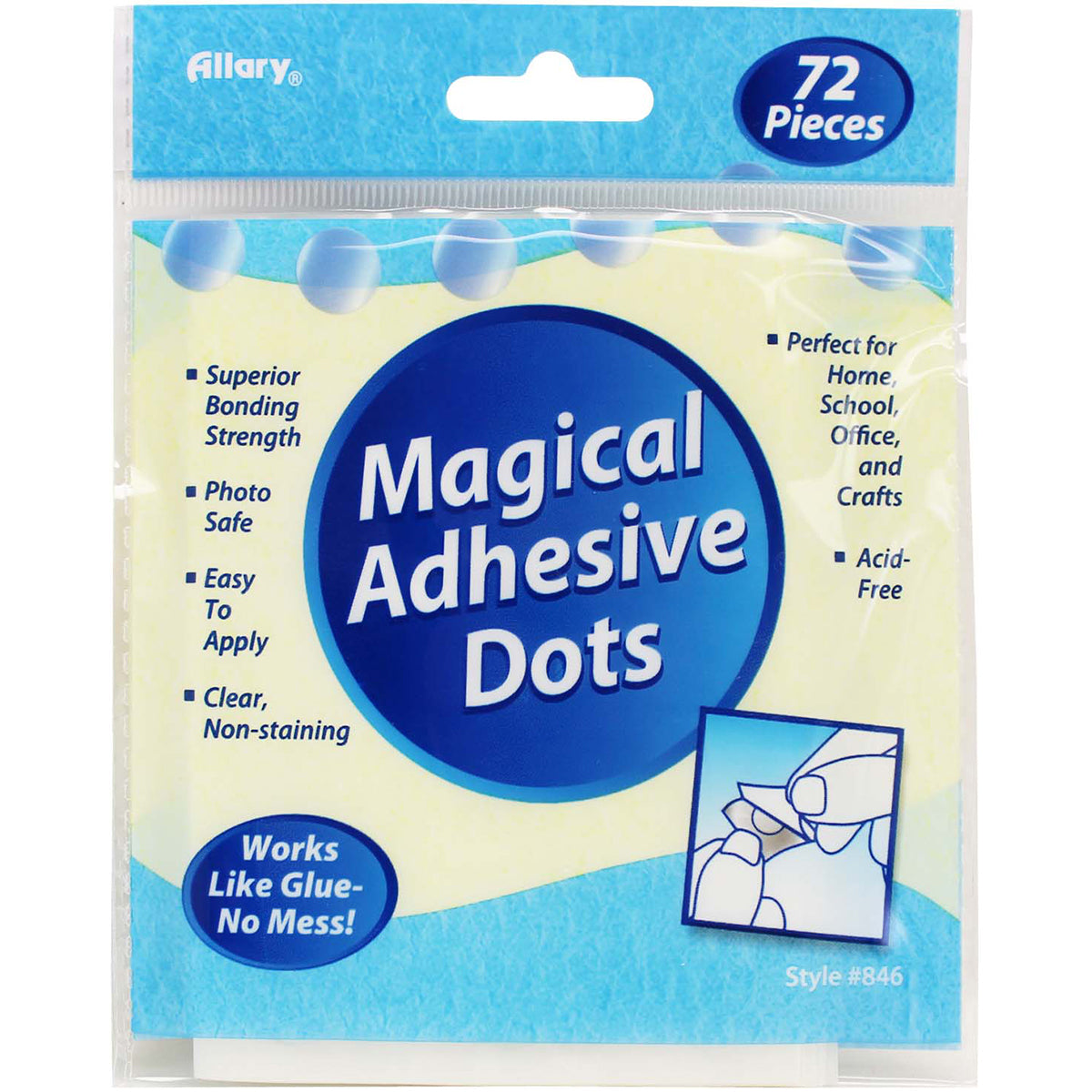 Magical Adhesive Dots .5"X.5" 72/Pkg