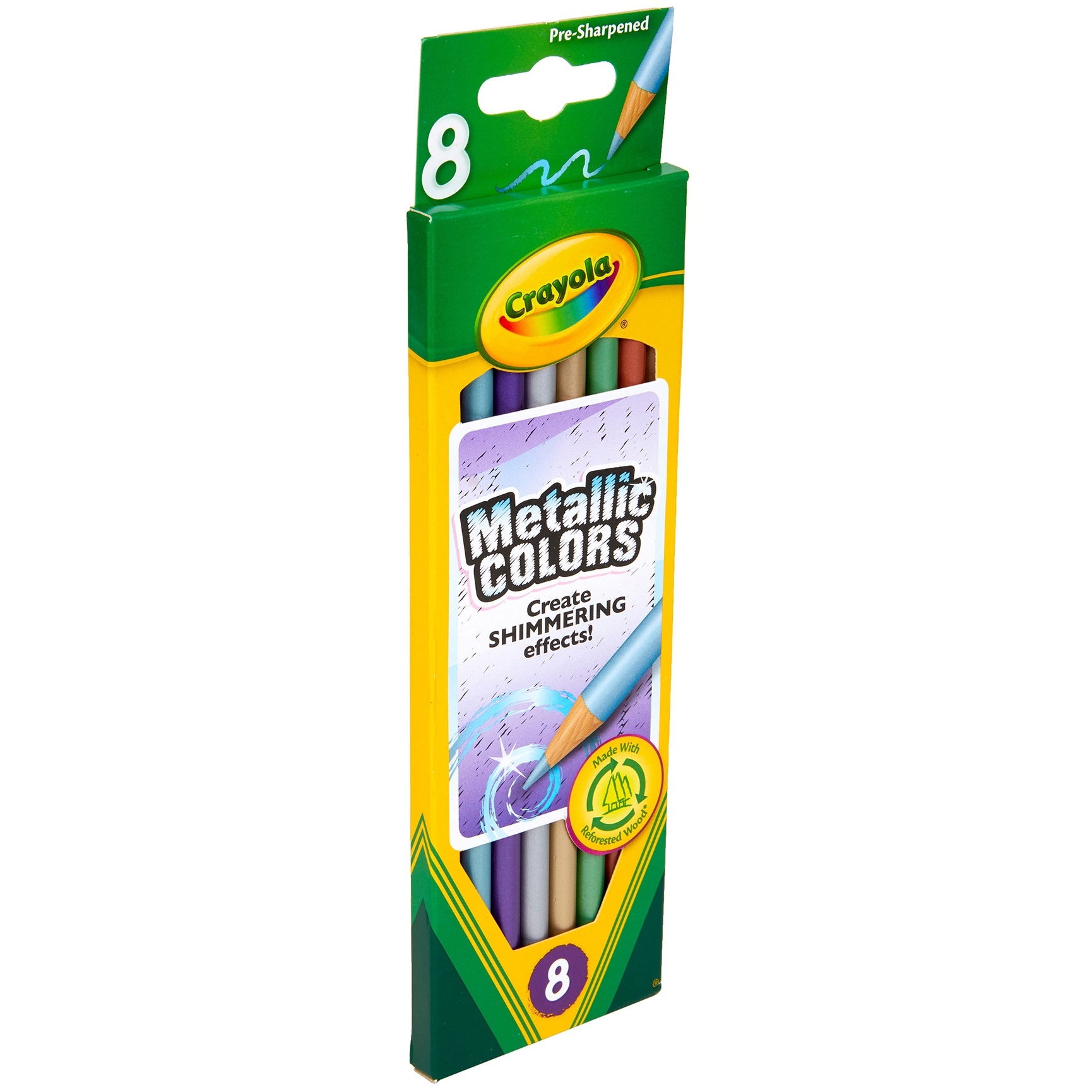 Crayola Metallic Colored Pencils 8/Pkg Long