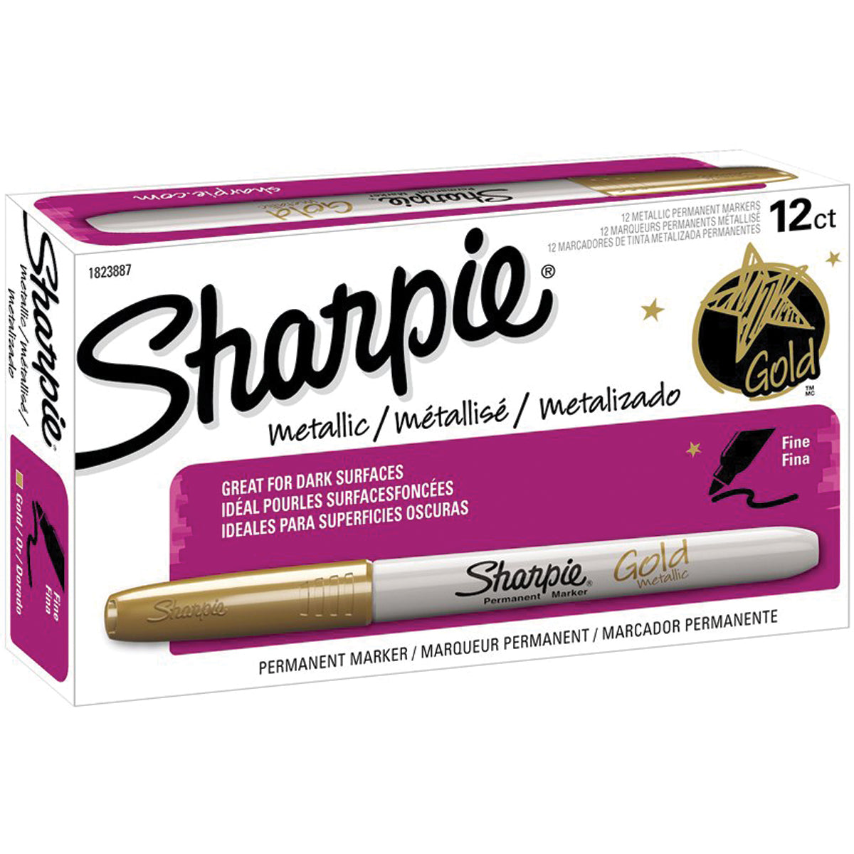 Sharpie Metallic Permanent Marker Open Stock one  pen-Gold