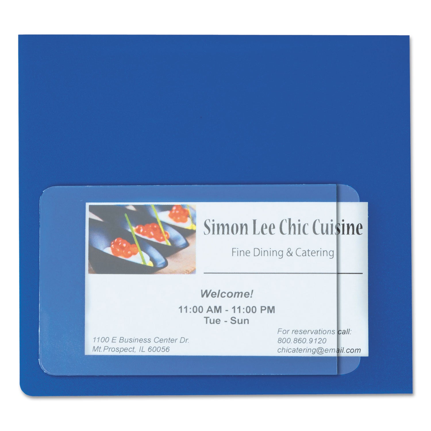 C-Line® Self-Adhesive Business Card Holders, Side Load, 3 1/2 x 2, Clear, 10/Pack
