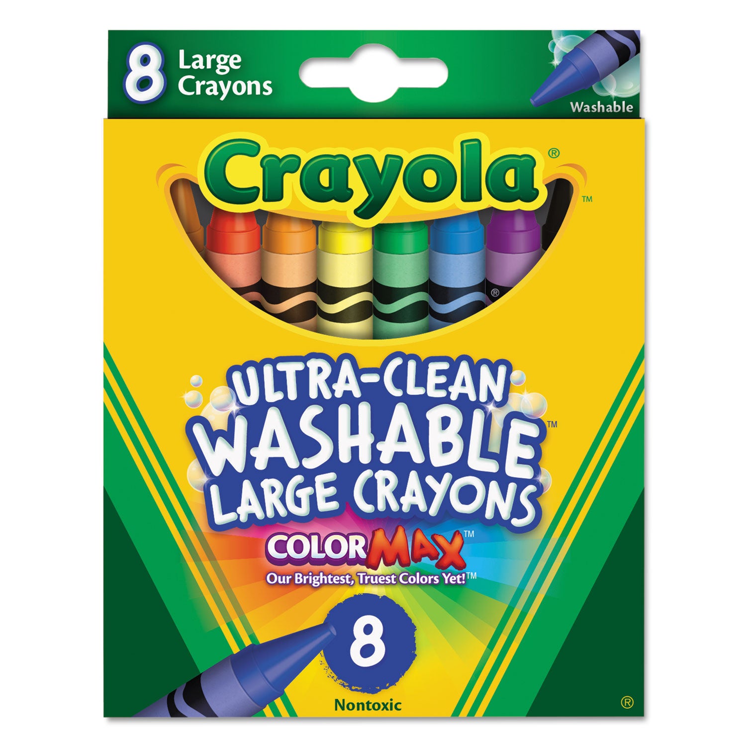 Crayola Large Washable Crayons 8/Pkg