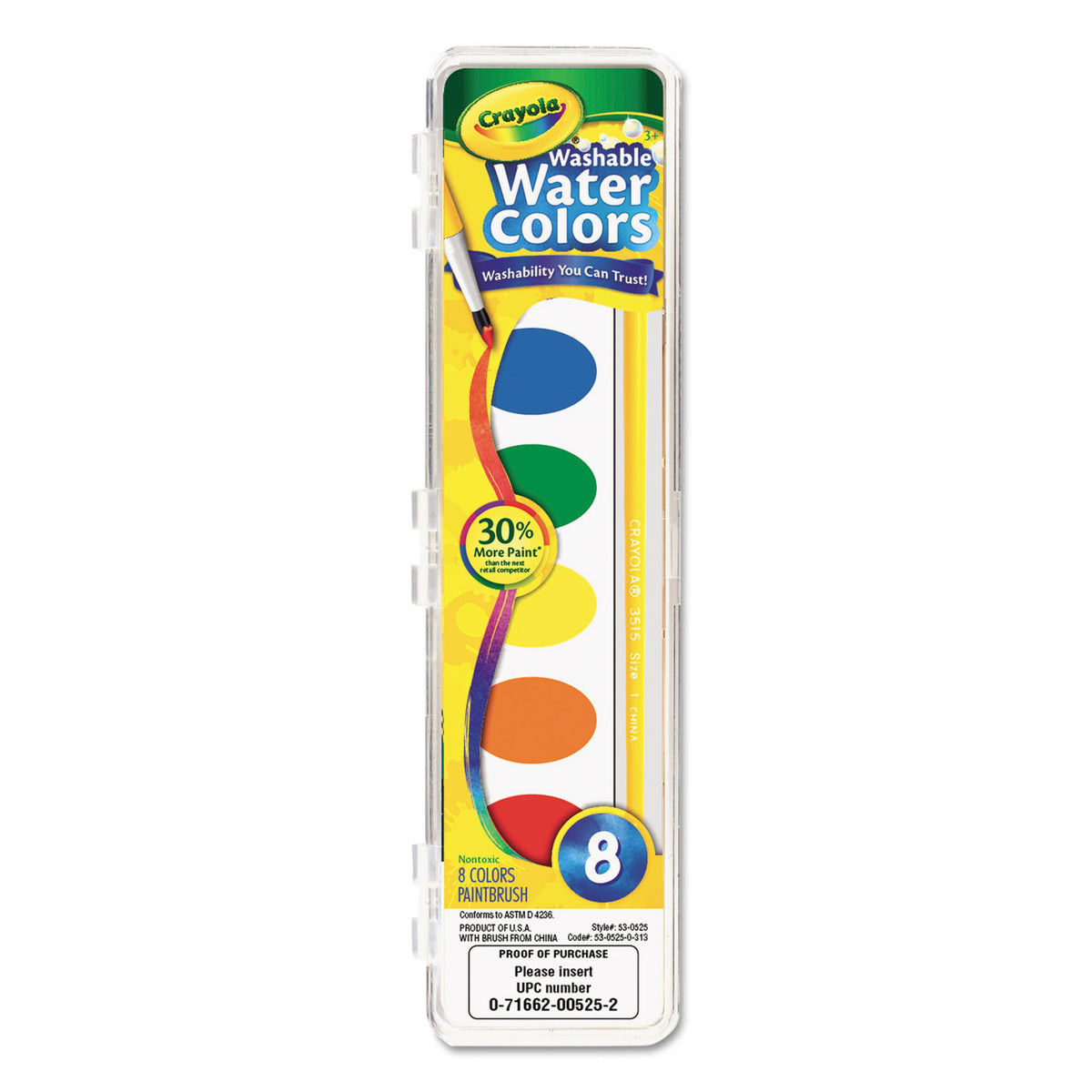 Crayola Washable Watercolors 8 Colors