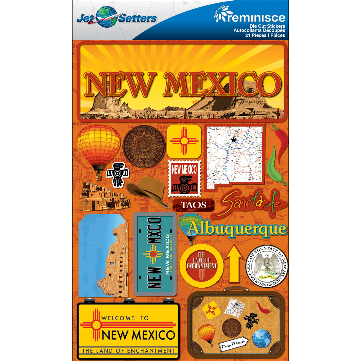 Jet Setters Dimensional Stickers New Mexico
