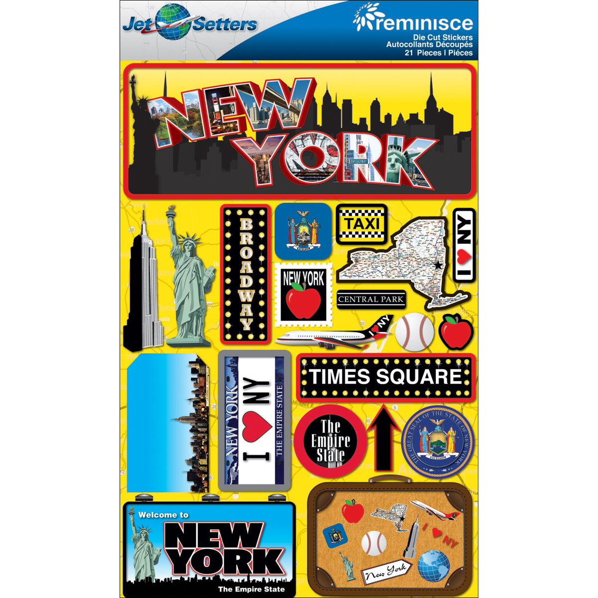 Jet Setters Dimensional Stickers New York