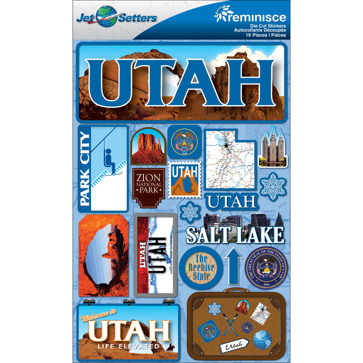 Jet Setters Dimensional Stickers Utah
