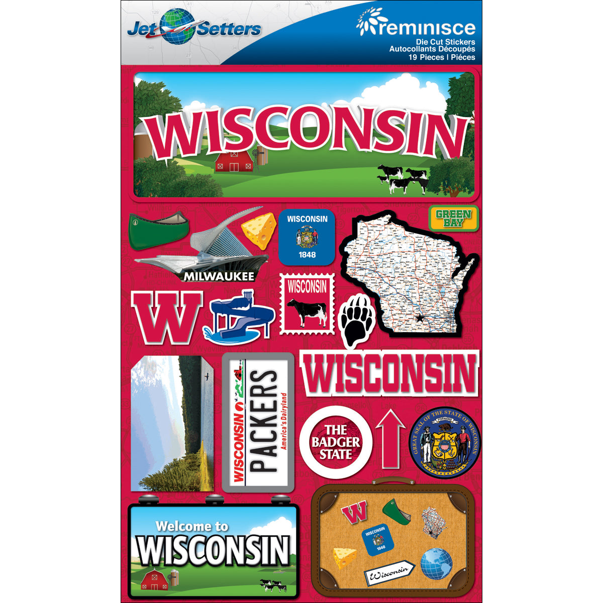 Jet Setters Dimensional Stickers Wisconsin