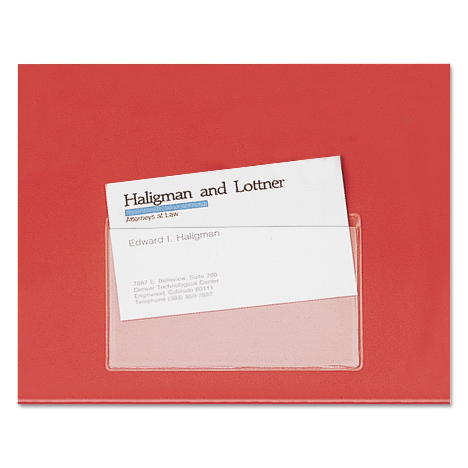 Cardinal® HOLD IT Poly Business Card Pocket, Top Load, 3 3/4 x 2 3/8, Clear, 10/Pack