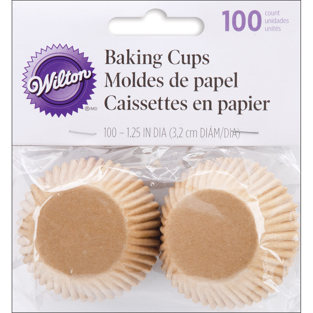 Mini Baking Cups Unbleached 100/Pkg