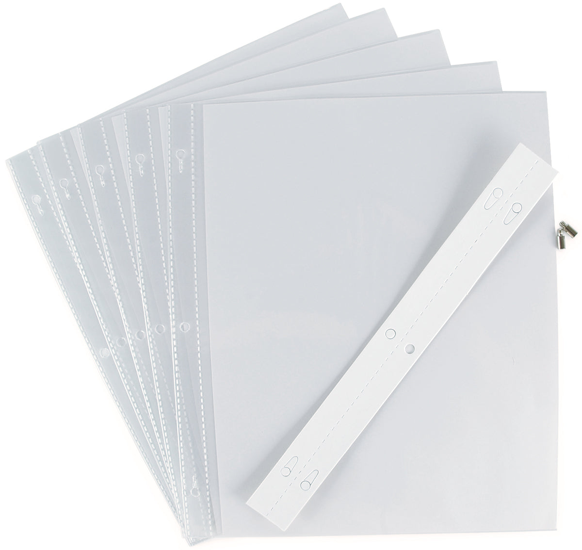 Pioneer Universal Top-Loading Page Protectors 5/Pkg 8.5"X11" (W/White Inserts)