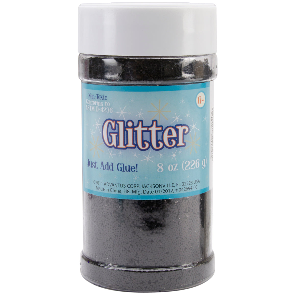 Metallic Glitter 8oz Black