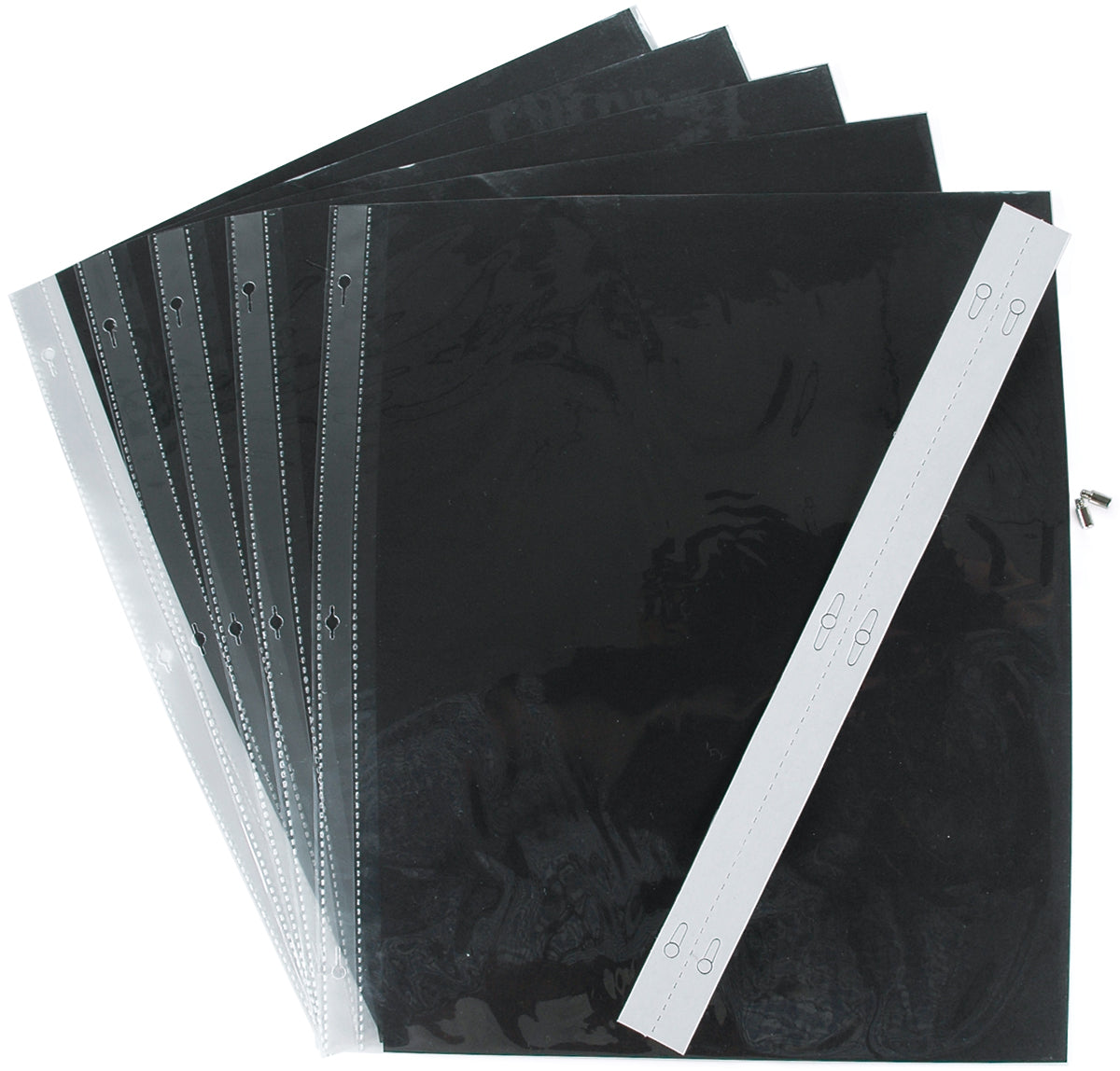 Pioneer Universal Top-Loading Page Protectors 5/Pkg 12"X15" (W/Black Inserts)