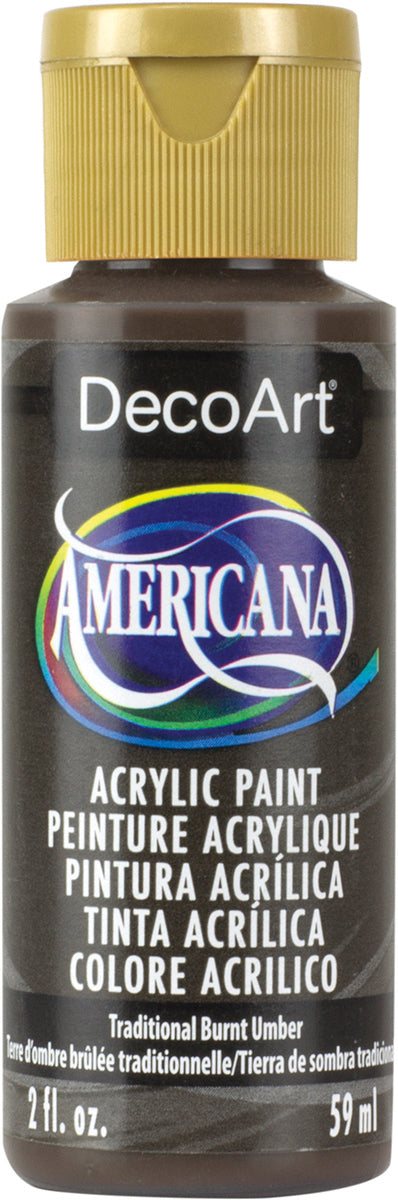 Americana Acrylic Paint 2oz Traditional Burnt Umber - Opaque