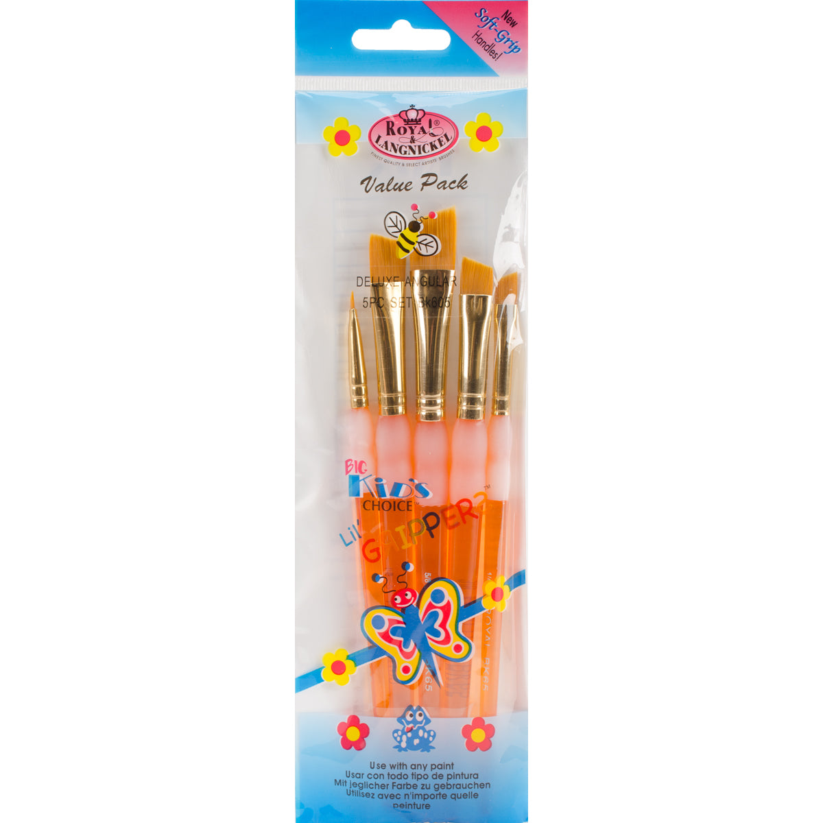 Big Kids Angular Arts & Crafts Brush Set 5/Pkg