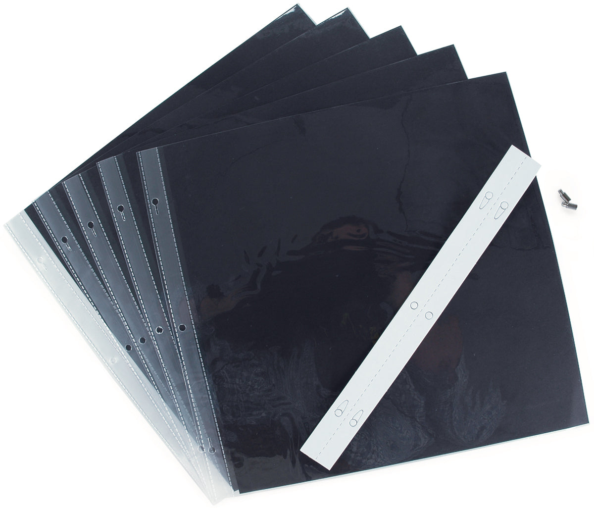 Pioneer Universal Top-Loading Page Protectors 5/Pkg 12"X12" (W/Black Inserts)
