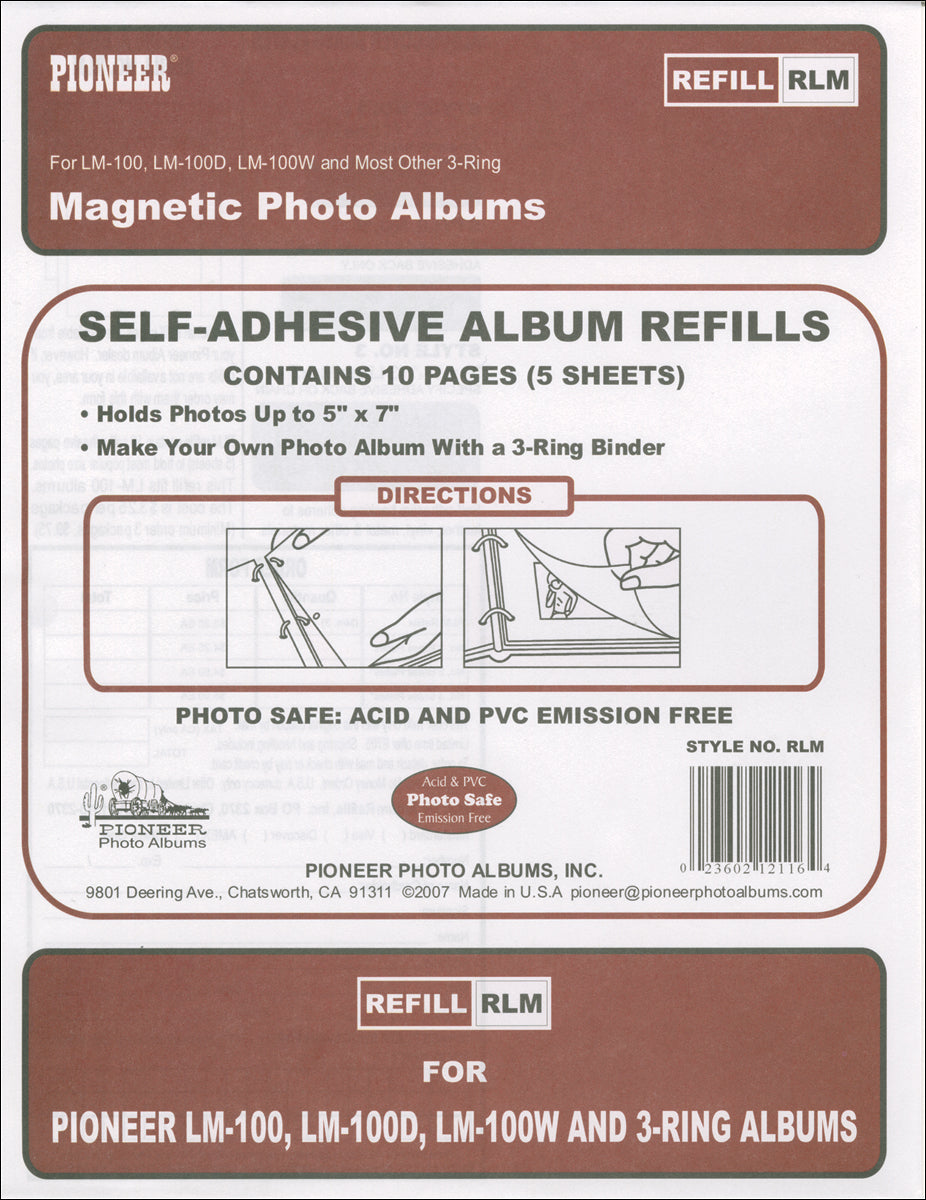 Pioneer Magnetic Photo Album Refill Pages 8.25"X10.5" 5/Pkg  