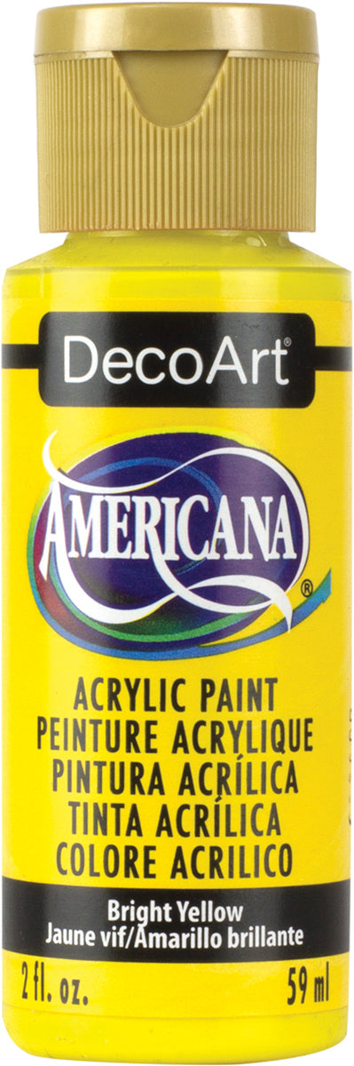 Americana Acrylic Paint 2oz Bright Yellow - Transparent