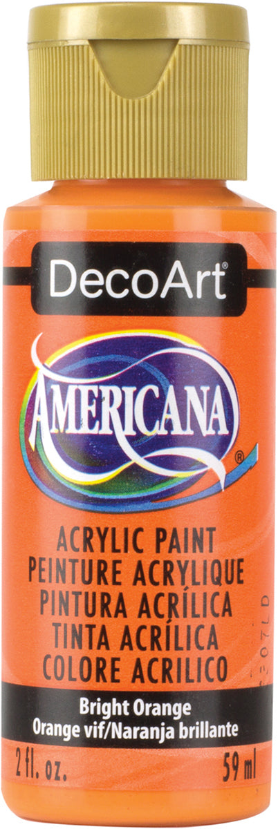 Americana Acrylic Paint 2oz Bright Orange - Semi-Opaque