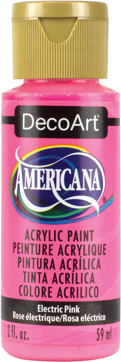 Americana Acrylic Paint 2oz Electric Pink - Opaque