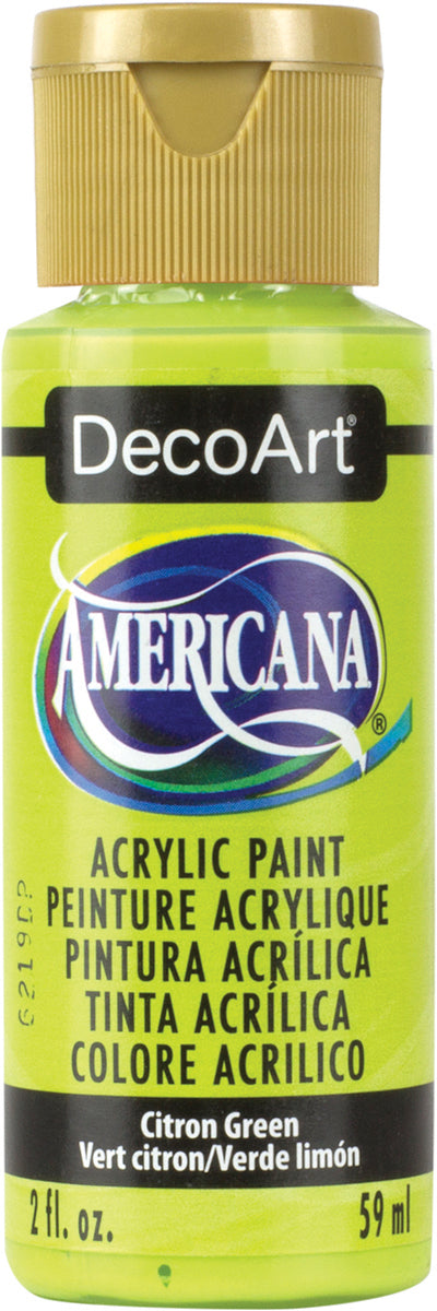 Americana Acrylic Paint 2oz Citron Green - Transparent