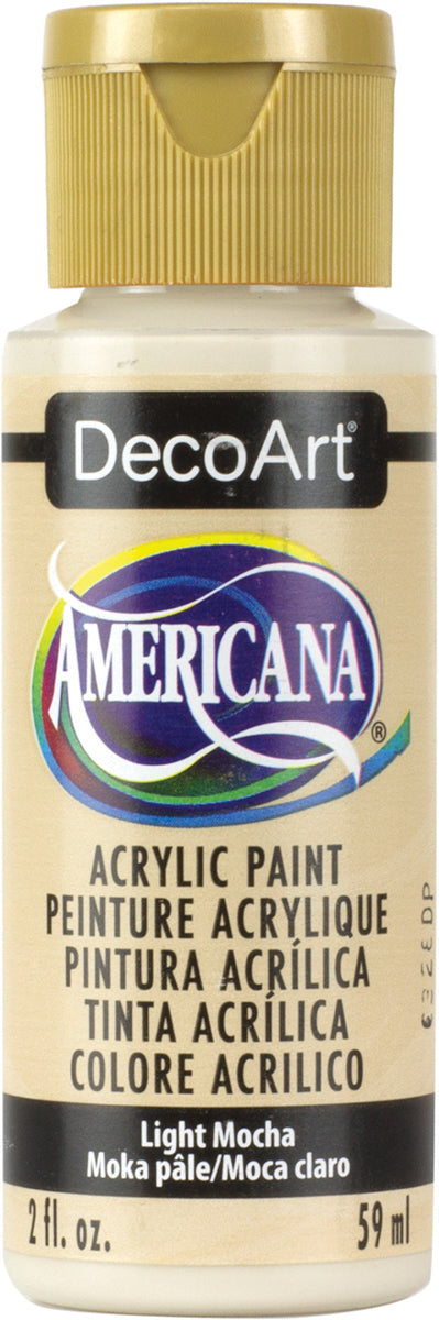 Americana Acrylic Paint 2oz Light Mocha - Opaque