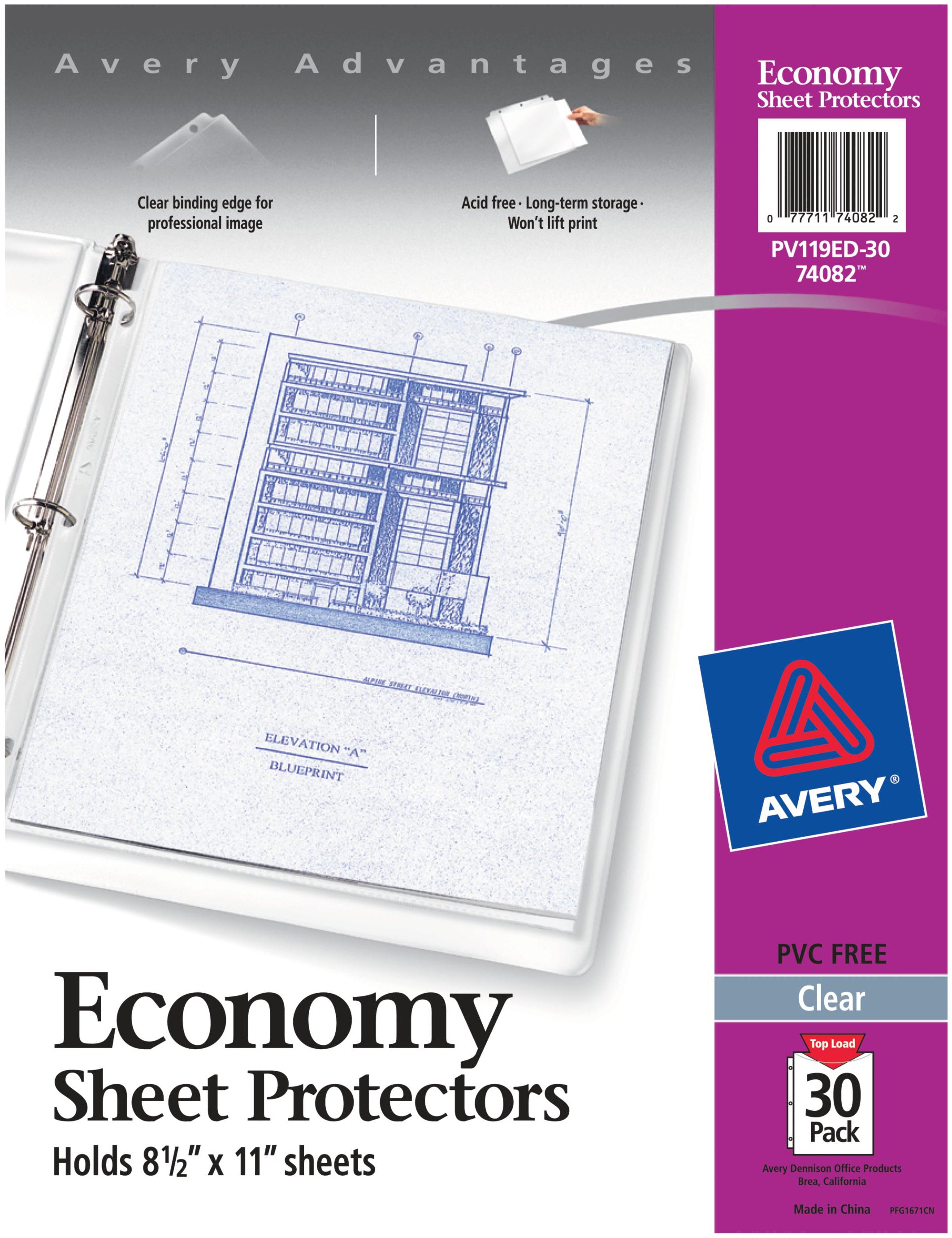 Avery Economy Clear Sheet Protectors 30/Pkg Acid-Free
