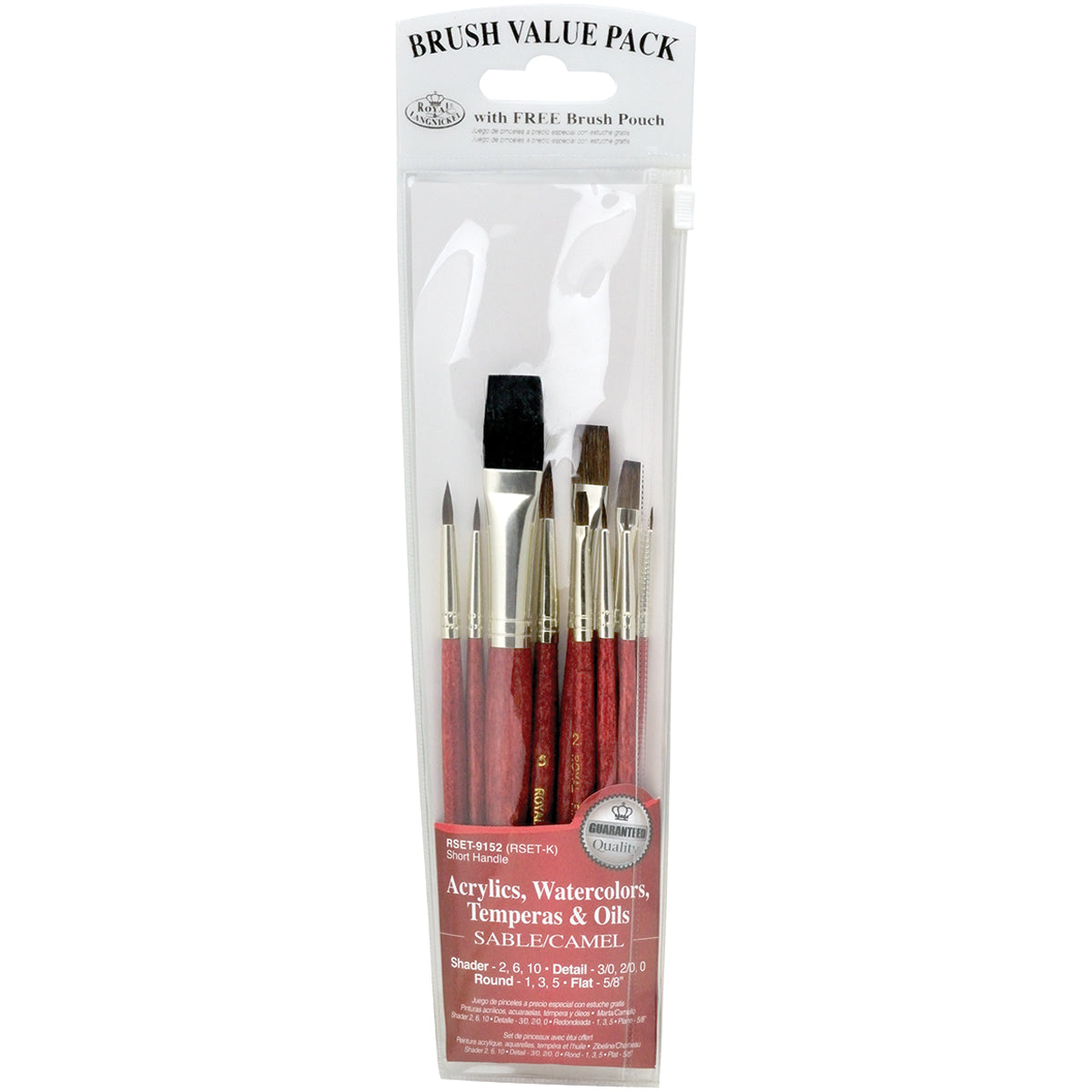 Sable/Camel Value Pack Brush Set 10/Pkg