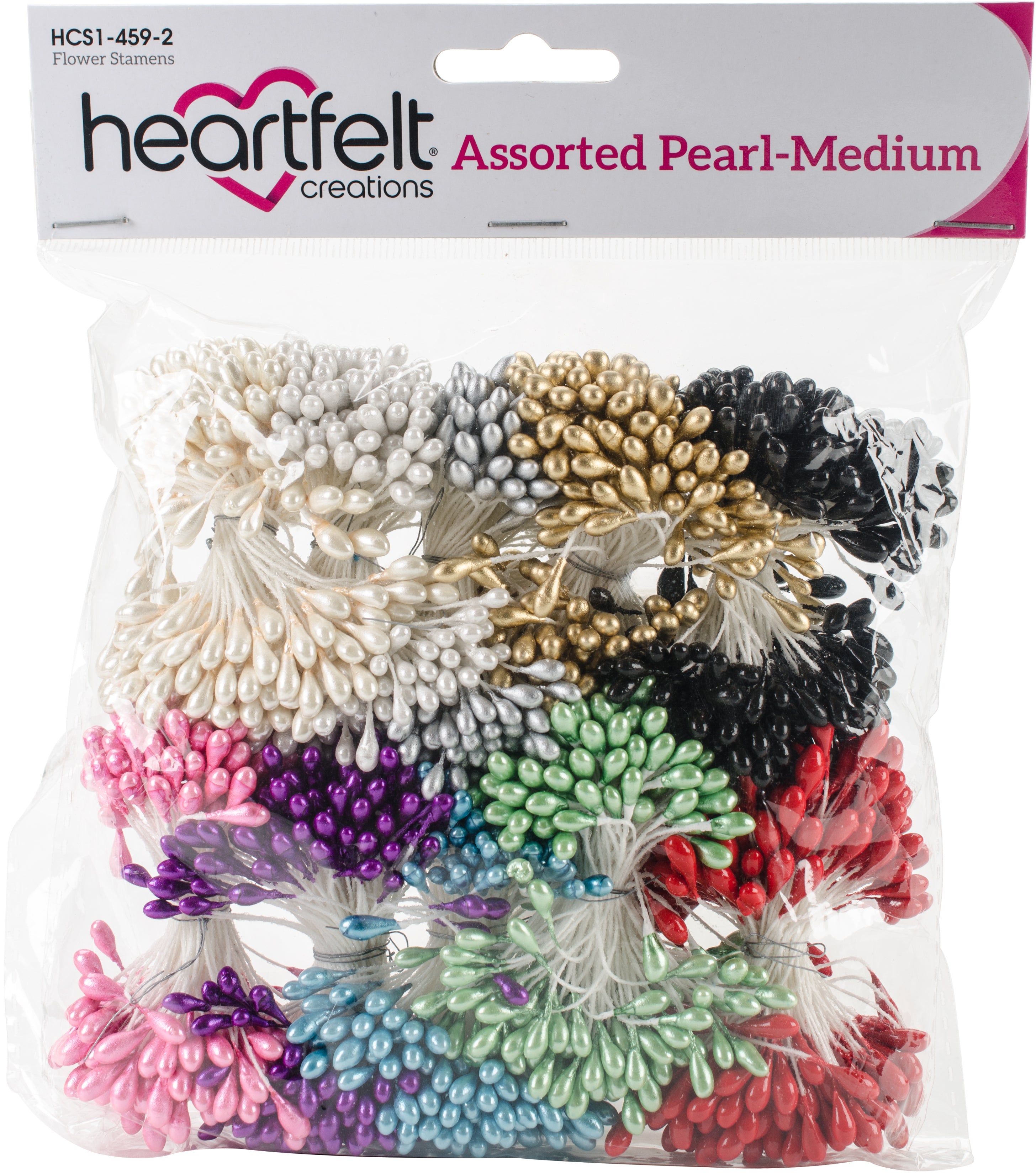 Pearl Stamens Medium 5mmX2.25" 10/Pkg Assorted