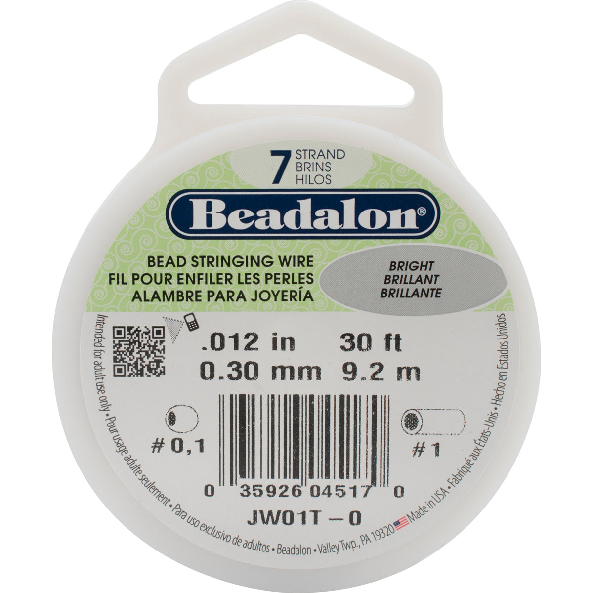 Stringing Wire 7-Strand .012"X30' Bright