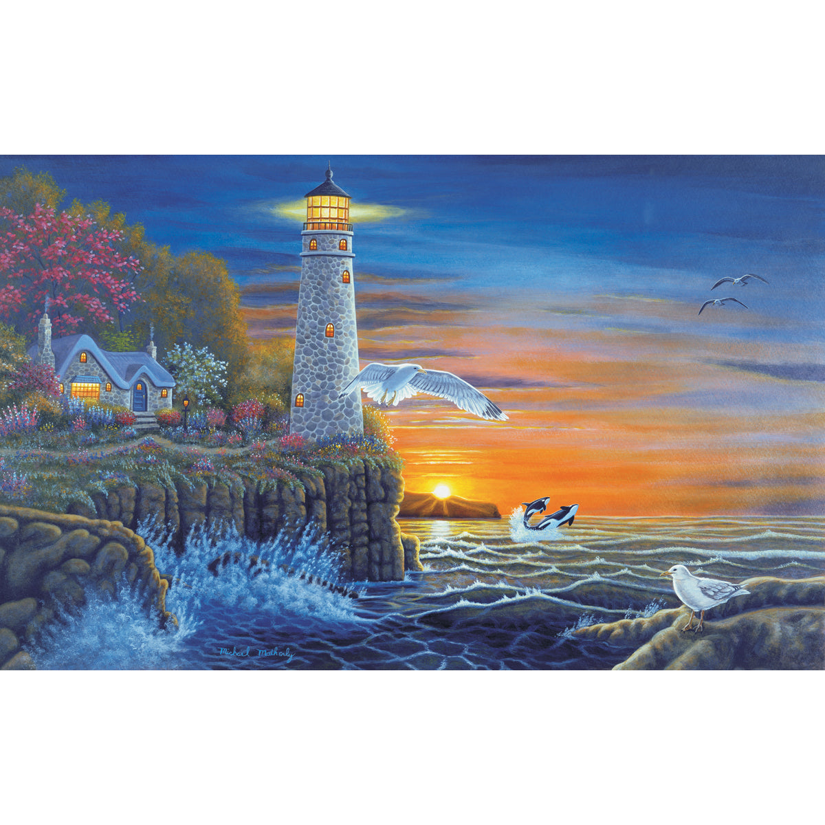 Paint By Number Kit 15.375"X11.25" Waterside Lighthouse