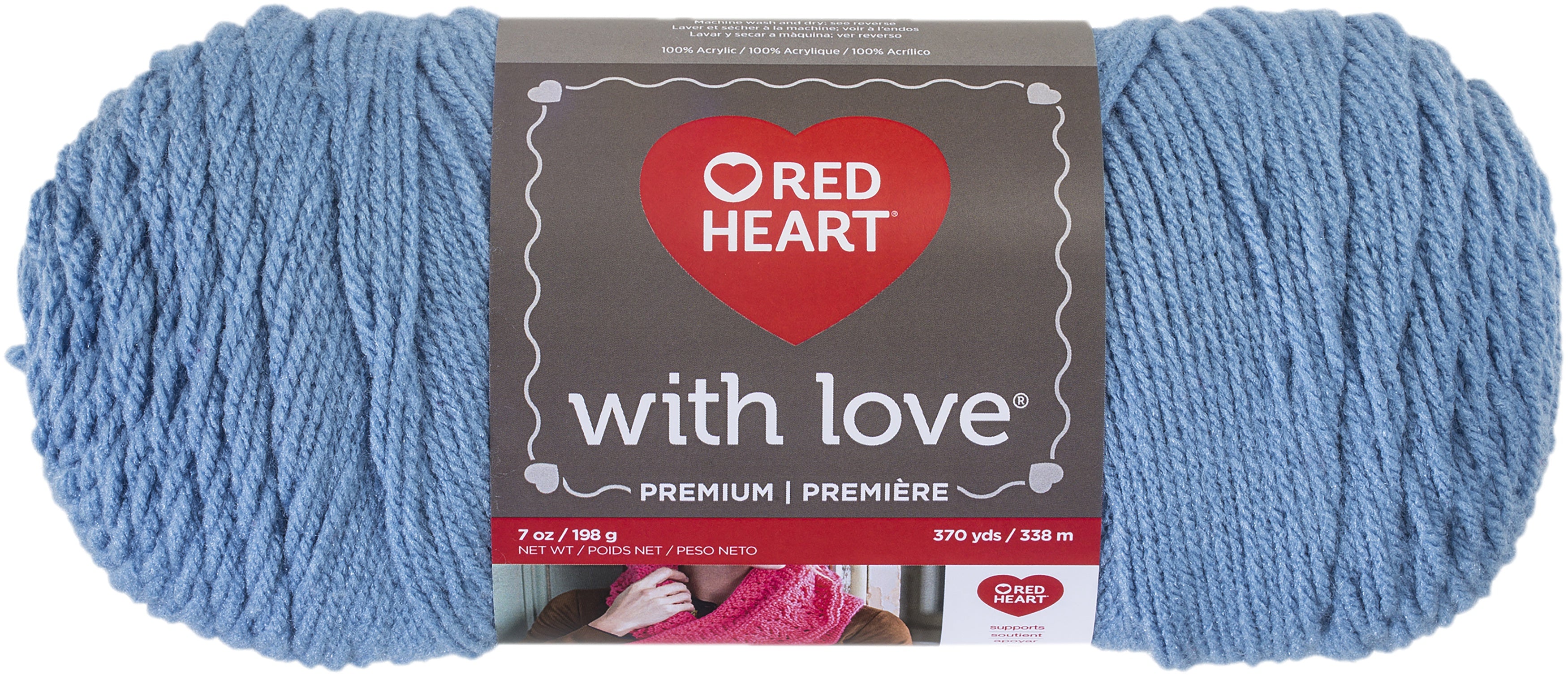 Red Heart With Love Yarn Bluebell