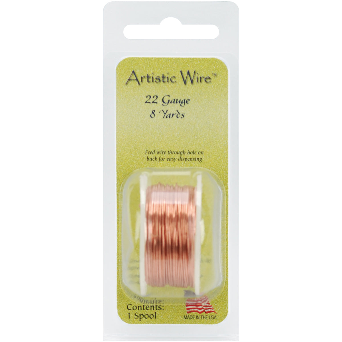 Artistic Wire 22 Gauge 8yd Bare Copper - Tarnishable