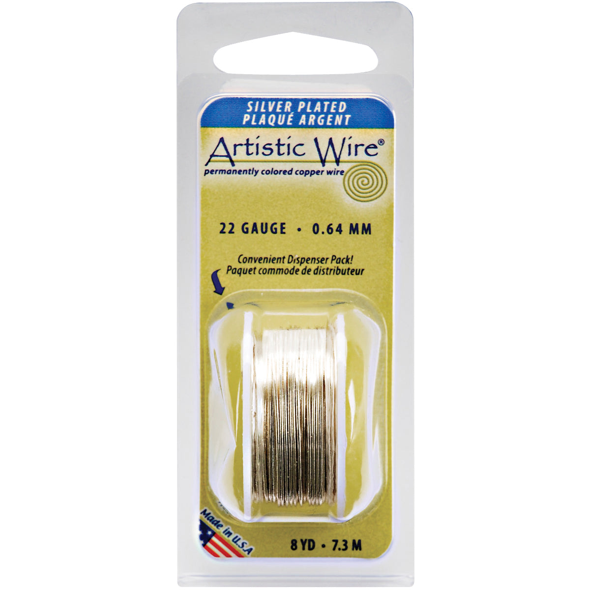 Artistic Wire 22 Gauge 8yd Non-Tarnish Silver