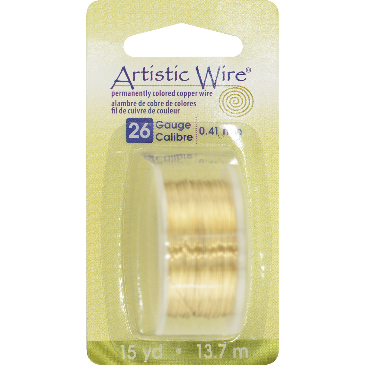 Artistic Wire 26 Gauge 15yd Non-Tarnish Brass