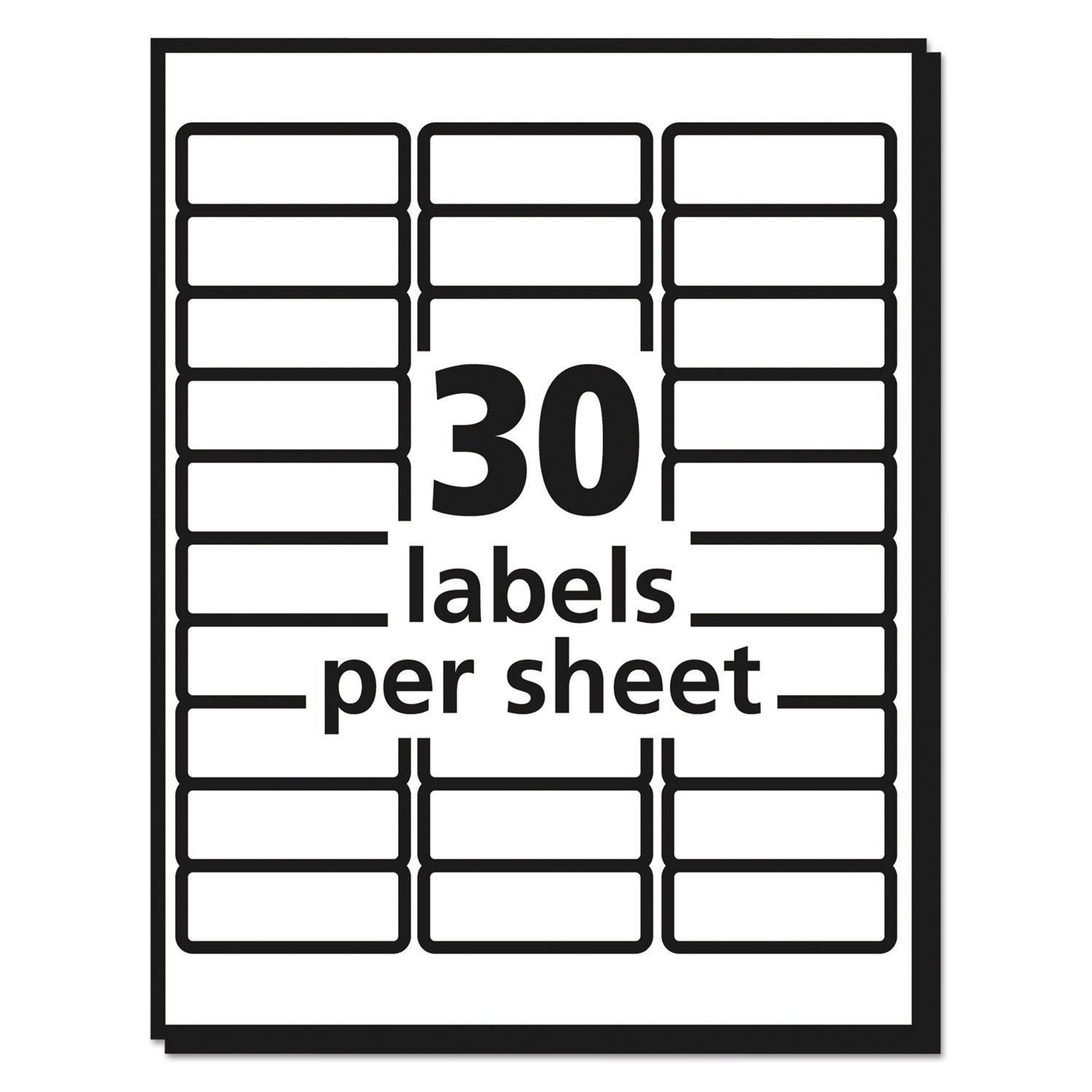 Avery® Clear Easy Peel Address Labels, 1 x 2 5/8, 750/Pack