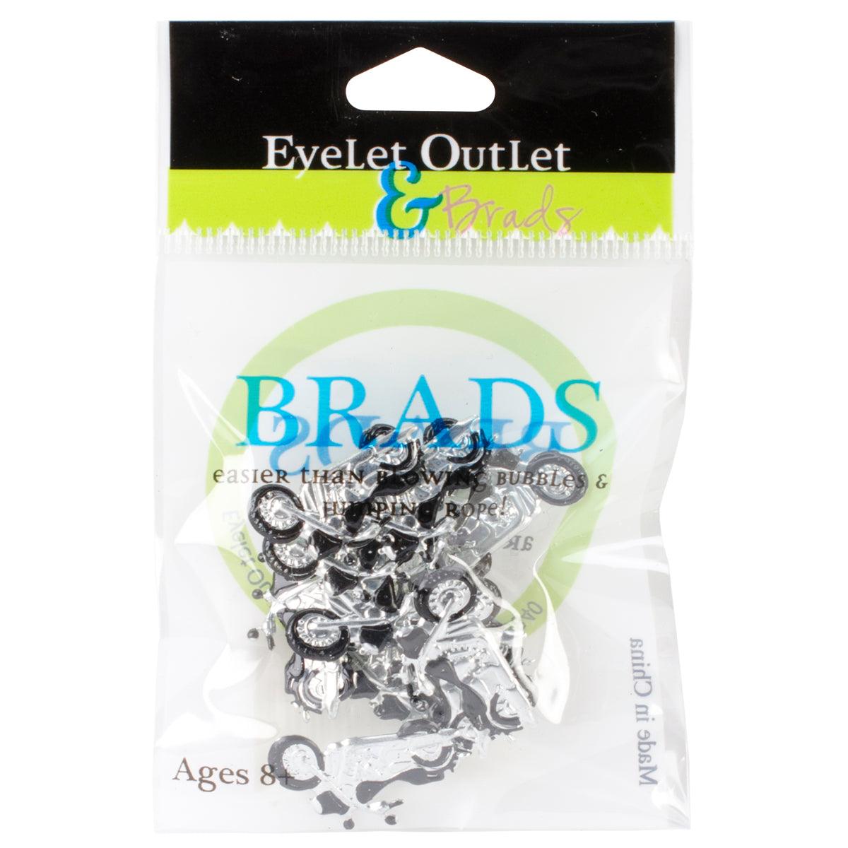 Eyelet Outlet Shape Brads 12/Pkg Motorcycles