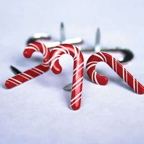 Eyelet Outlet Shape Brads 12/Pkg Candy Canes