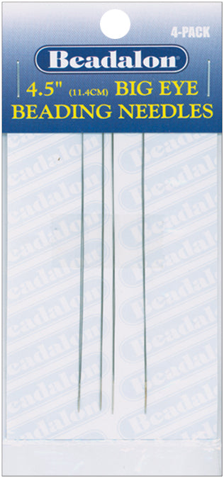 Big Eye Beading Needles 4/Pkg 4.5"