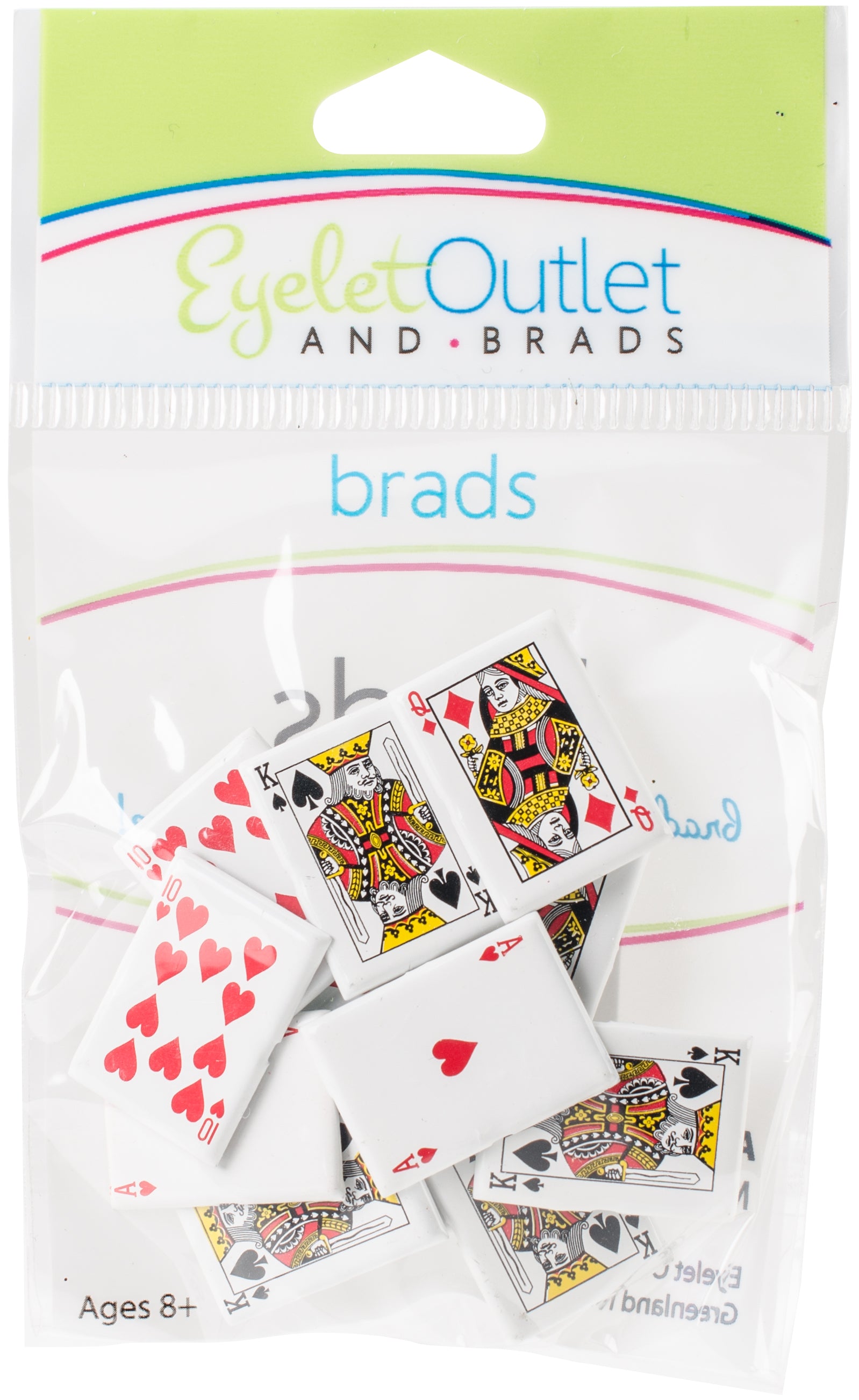 Eyelet Outlet Shape Brads 12/Pkg Card
