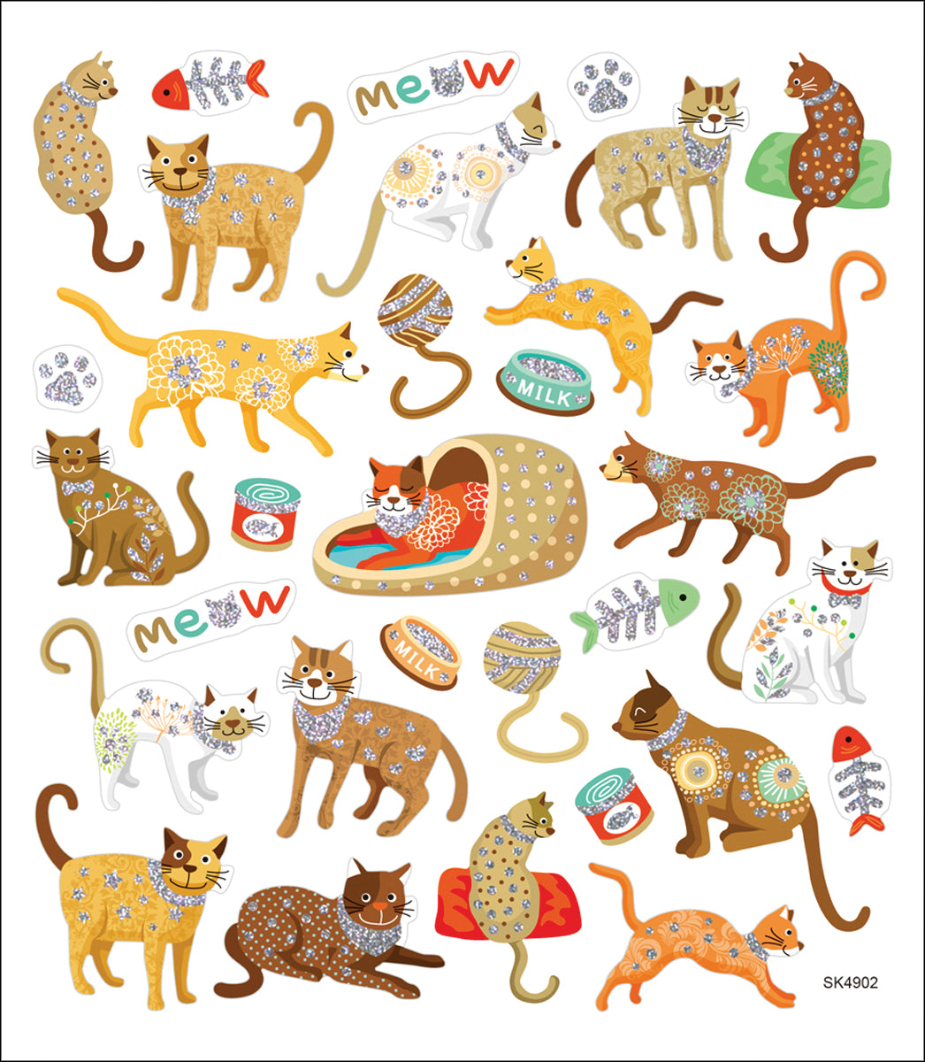 Multicolored Stickers Cats Meow