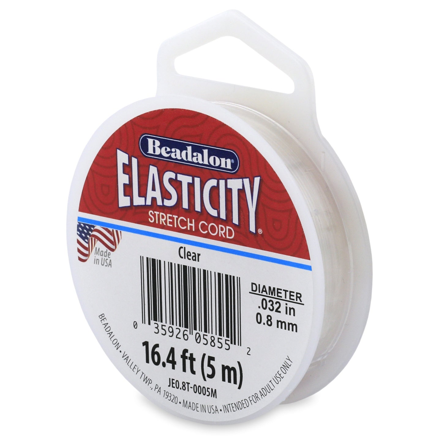 Elasticity .8mmX5m Clear