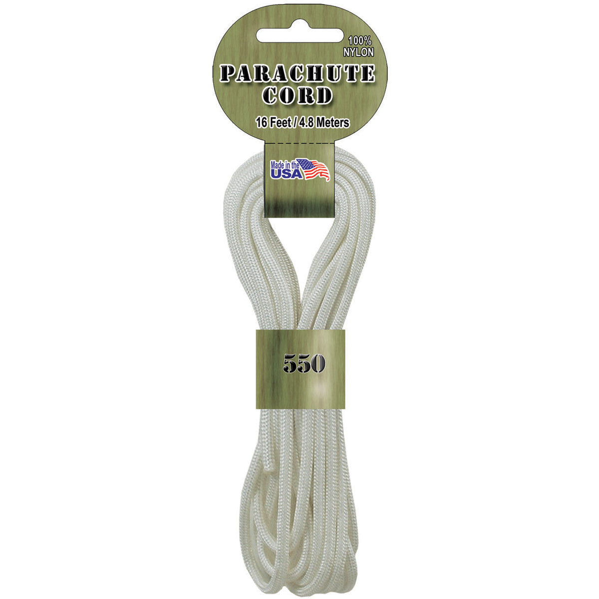 Parachute Cord 4mmx16' White